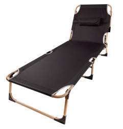 Sulankstoma turistinė lova 193 cm pilka