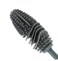 Butelių valymo šepetėlis silikoninis juodas