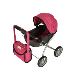 Sulankstomas Lėlių vežimėlis su priedais