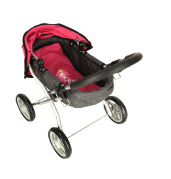 Sulankstomas Lėlių vežimėlis su priedais