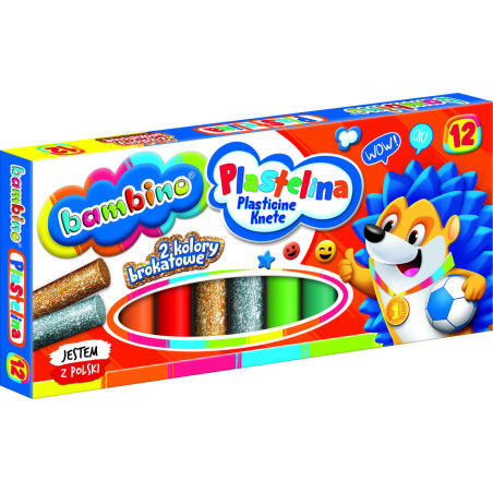 BAMBINO Plastilinas klasikinis 12 spalvų