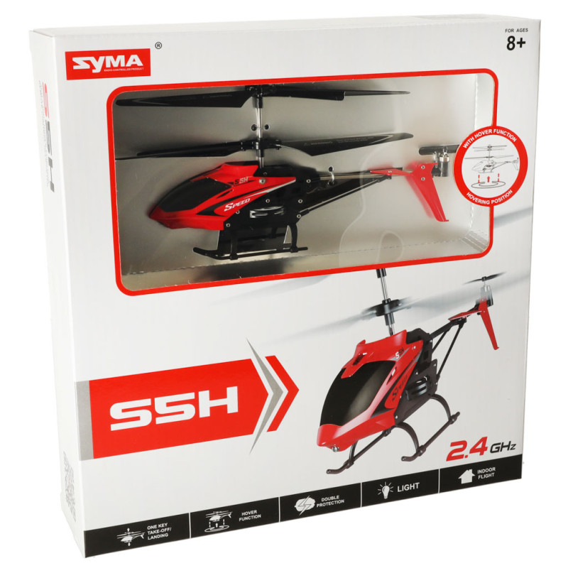 RC valdomas SYMA sraigtasparnis S5H 2.4GHz raudonas