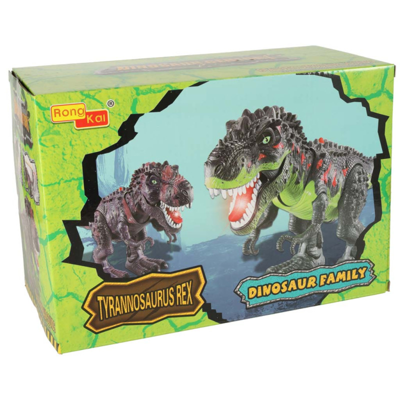 T-REX elektroniniai dinozauro pasivaikščiojimai riaumoja žaliai T-REX elektroniniai dinozauro pasivaikščiojimai riaumoja žaliai