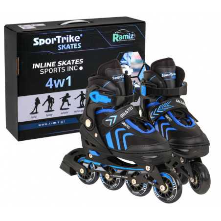 Riedučiai/ pačiūžos rinkinys "4in1" 39-43d. Mėlynas