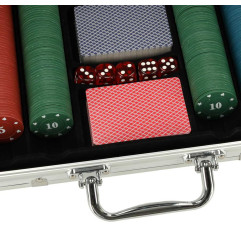 Pokerio žaidimo rinkinys dėkle 500 žetonų