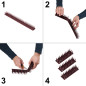 Balandžių spyglių paukščių kamštis plastikinis tankus rudas 8el. 43 cm Balandžių spyglių paukščių kamštis plastikinis tankus rudas 8el. 43 cm