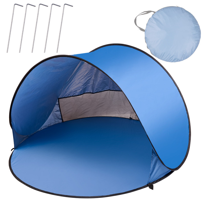 Paplūdimio palapinė didelė savaime sulankstoma automatinė paplūdimio sodo užsklanda XL 146x146cm + dangtis Paplūdimio palapinė didelė savaime sulankstoma automatinė paplūdimio sodo užsklanda XL 146x146cm + dangtis
