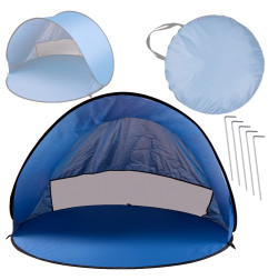 Paplūdimio palapinė didelė savaime sulankstoma automatinė paplūdimio sodo užsklanda XL 146x146cm + dangtis