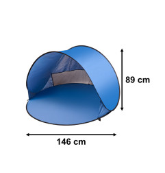Paplūdimio palapinė didelė savaime sulankstoma XL 146x146cm + dėklas