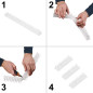 Balandžių spyglių paukščių kamštis plastikinis tankus baltas 8el. 43 cm