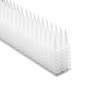 Balandžių spyglių paukščių kamštis plastikinis tankus baltas 8el. 43 cm