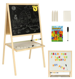 Dvipusė pastatoma piešimo lenta 37x48x90 su priedais