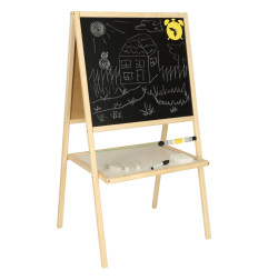 Dvipusė pastatoma piešimo lenta 37x48x90 su priedais