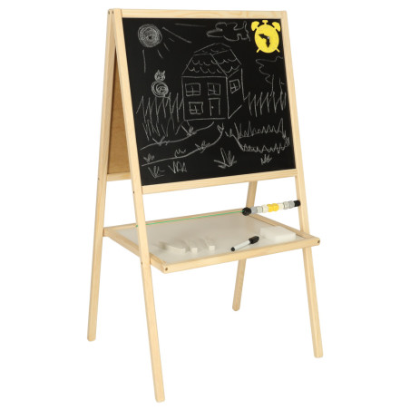 Dvipusė pastatoma piešimo lenta 37x48x90 su priedais