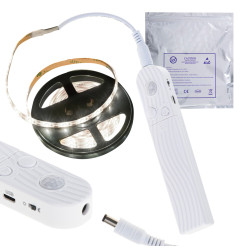 LED juosta 2M šaltai baltos spalvos USB ir judesio detektorius