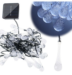Saulės led sodo žibintai 6,5 m 30LED šaltai baltos spalvos