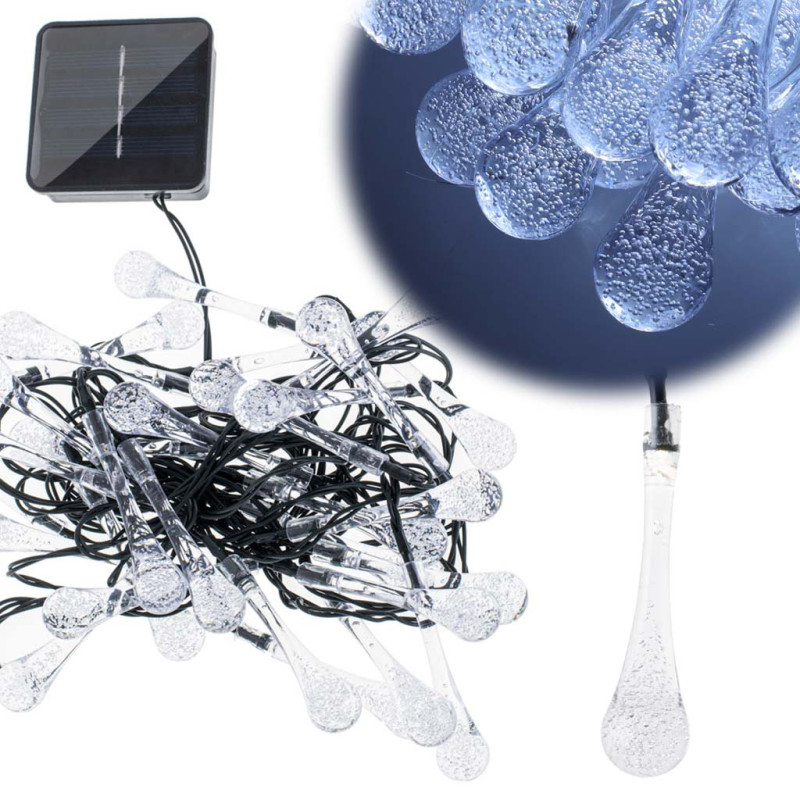 Saulės led sodo žibintai 6,5 m 30LED šaltai baltos spalvos Saulės led sodo žibintai 6,5 m 30LED šaltai baltos spalvos