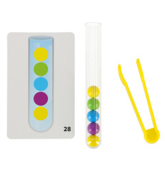 Edukacinis žaidimas spalvoti montessori kamuoliukai - 6