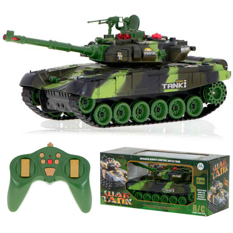RC valdomas tankas 2,4 GHz kamufliažinis RC valdomas tankas 2,4 GHz kamufliažinis
