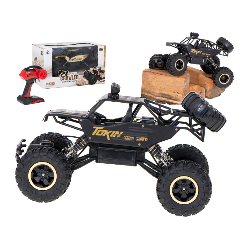 RC automobilis Rock Crawler 1:12 4WD METAL juodas RC automobilis Rock Crawler 1:12 4WD METAL juodas