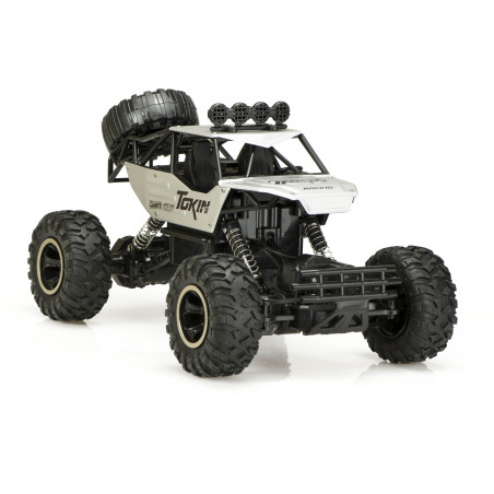 RC automobilis Rock Crawler 1:12 4WD METAL silver