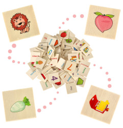 Medinis rūšiuoklis dėlionė, atitinkantys paveikslėliai