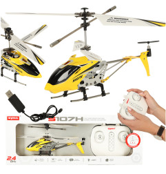 RC valdomas sraigtasparnis SYMA S107H 2.4GHz RTF geltonas