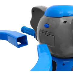 Triratukas dramblys mėlynas su stogeliu