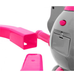 Triratukas dramblys rožinis su stogeliu