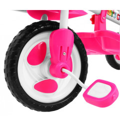 Triratukas dramblys rožinis su stogeliu