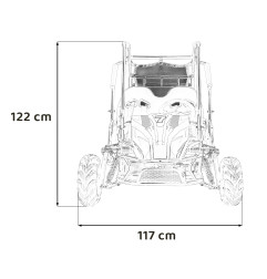 Vaikiškas benzininis bagis LUCKY SEVEN 212CC, Raudonas