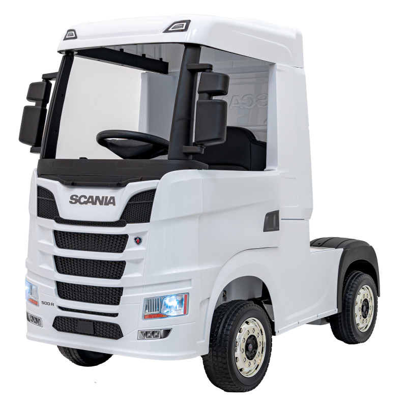 Vaikiškas Elektrinis sunkvėžimis Scania R-SERIE, Baltas Vaikiškas Elektrinis sunkvėžimis Scania R-SERIE, Baltas