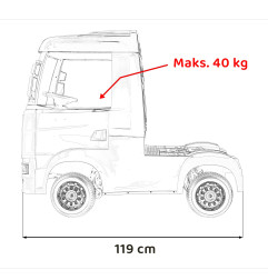 Vaikiškas Elektrinis sunkvėžimis Scania R-SERIE, Rožinis