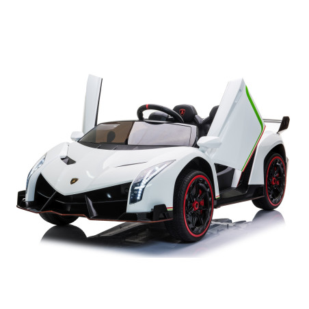 Vaikiškas Elektromobilis Lamborghini Veneno, Baltas