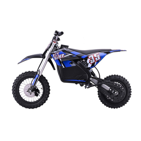 Vaikiškas elektrinis sportinis motociklas PIT BIKE, Mėlynas