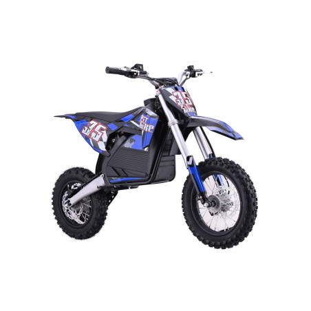 Vaikiškas elektrinis sportinis motociklas PIT BIKE, Mėlynas