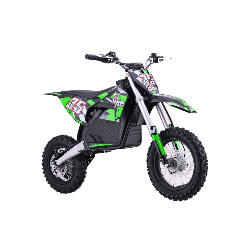 Vaikiškas elektrinis sportinis motociklas PIT BIKE, Žalias Vaikiškas elektrinis sportinis motociklas PIT BIKE, Žalias