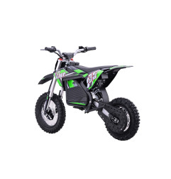 Vaikiškas elektrinis sportinis motociklas PIT BIKE, Žalias