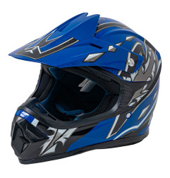 "Enduro" motociklininko šalmas Mėlynas M - 3