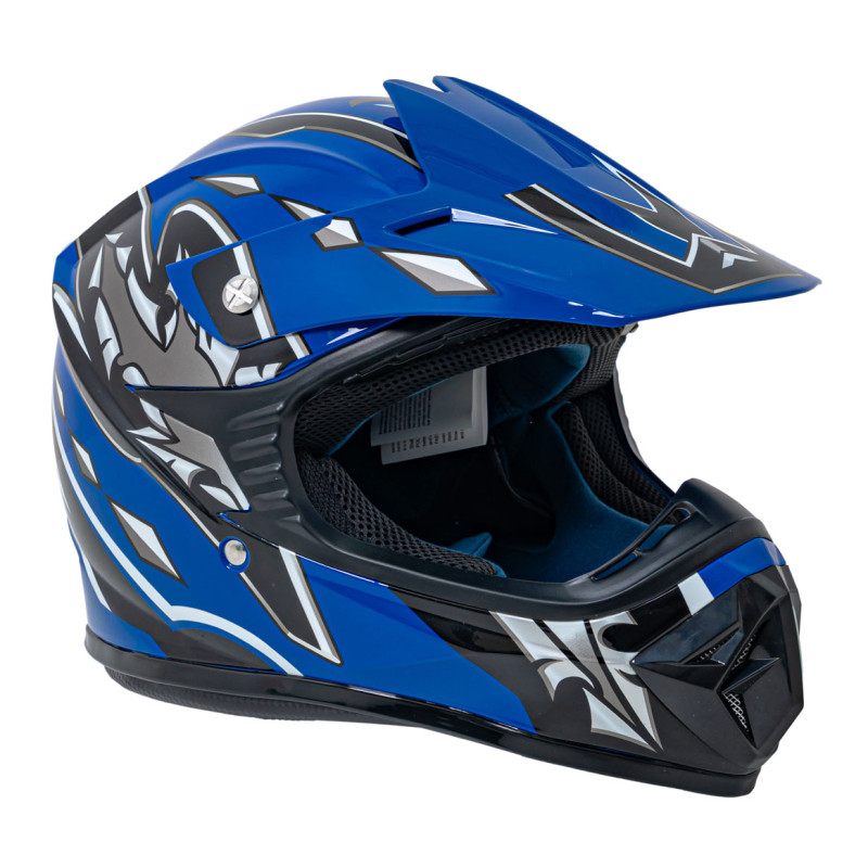 "Enduro" motociklininko šalmas Mėlynas L "Enduro" motociklininko šalmas Mėlynas L