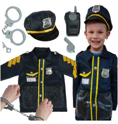 Karnavalinis kostiumas policininkas 3-8 metų amžiaus