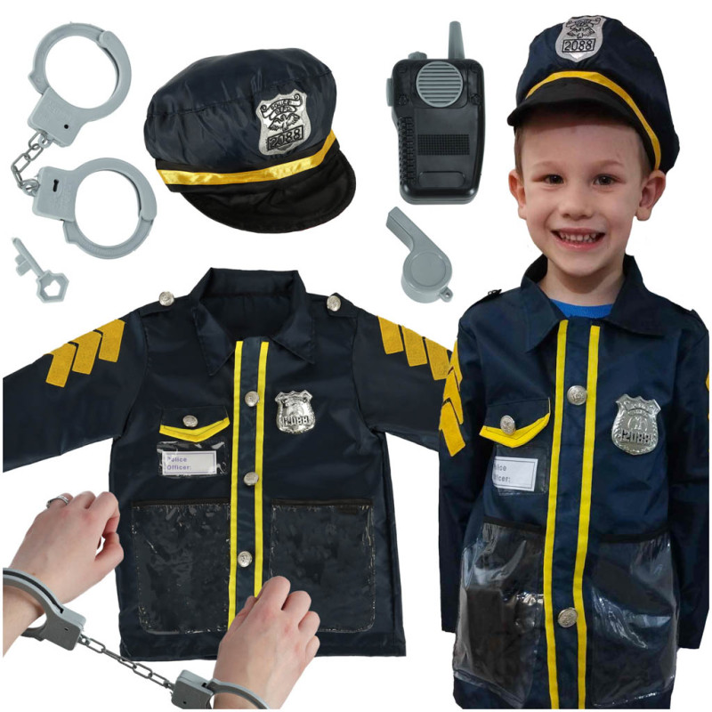 Karnavalinis kostiumas policininkas 3-8 metų amžiaus