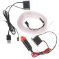 LED aplinkos apšvietimas automobiliui / automobilio USB / 12 V juosta 5 m balta LED aplinkos apšvietimas automobiliui / automobilio USB / 12 V juosta 5 m balta