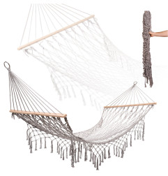 Sodo hamakas BOHO 200 cm pilkos spalvos