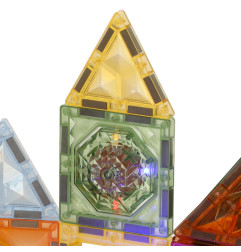 3D šviečiantis magnetinis konstruktorius gyvūnų parkas 90 detalių