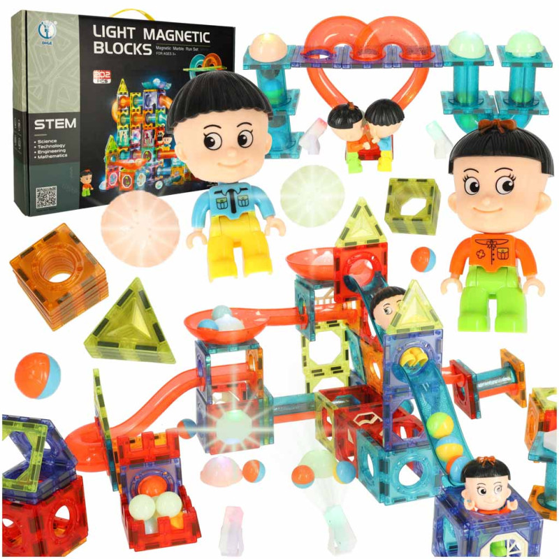 3D Šviečiančios magnetinės kaladėlės/blokeliai 202 vnt. 3D Šviečiančios magnetinės kaladėlės/blokeliai 202 vnt.