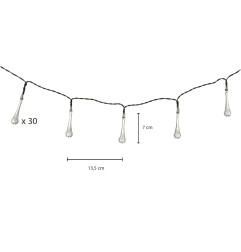 Saulės baterijų led sodo žibintai 6,5 m 30LED šiltai baltos spalvos