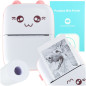 Mini terminis etikečių spausdintuvas + USB laidas katė rožinė Mini terminis etikečių spausdintuvas + USB laidas katė rožinė