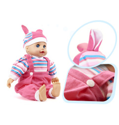Kūdikių lėlė Maya su garsu rožinė 40cm