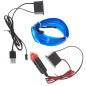 LED aplinkos apšvietimas automobiliui / automobilio USB / 12V juosta 3 m mėlyna LED aplinkos apšvietimas automobiliui / automobilio USB / 12V juosta 3 m mėlyna